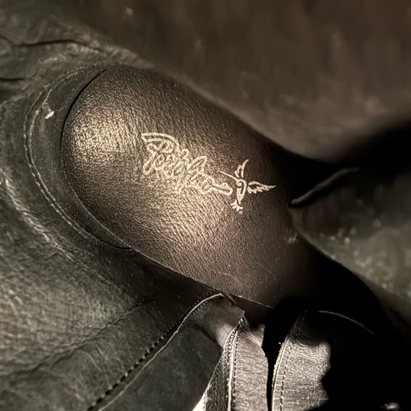 PORTOFINO Leather Ankle Boots with Floral Panel Green Portugal Size 39 US 8.5/9 - Picture 11 of 13